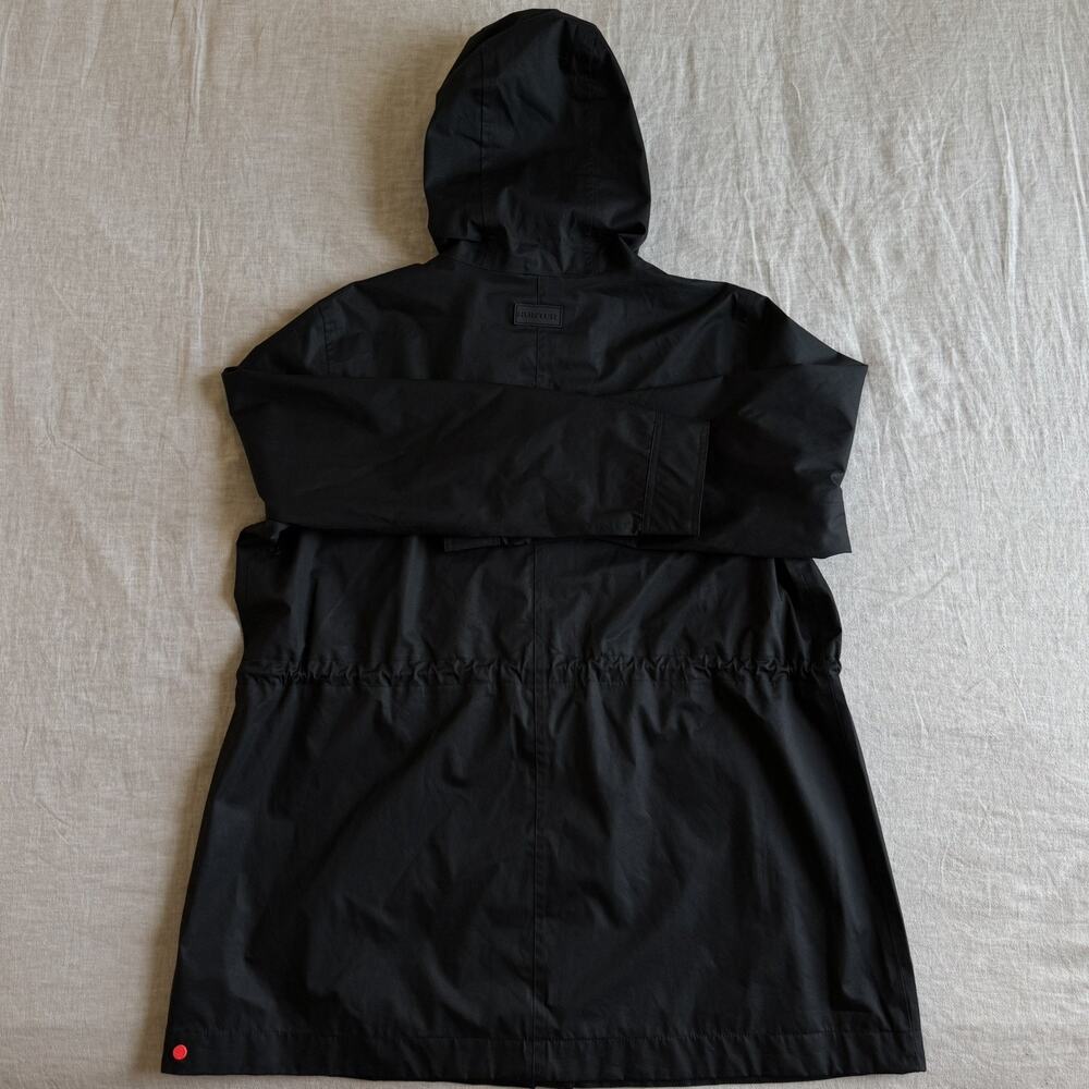 [WOMENS XL] Hunter Adela Waterproof Long Rain Jacket Lightweight Black Solid XL - Picture 9 of 9